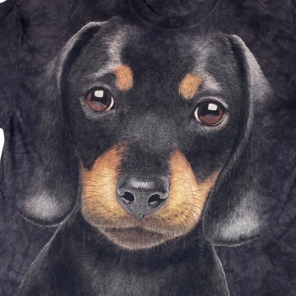 The Mountain Black Labrador Dog Graphic Tie Dye TShirt XL USA Made Vincent Hie